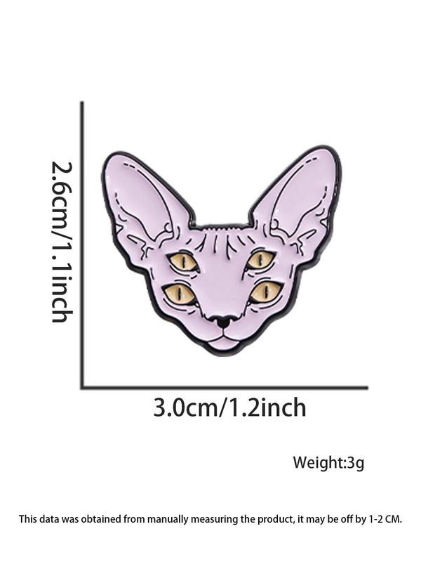 Cartoon Cat Brooch Pin, Hot Fashion Casual Cute Alloy Accessories for Daily Holiday, Minimalist Romantic Aesthetic Jewelry