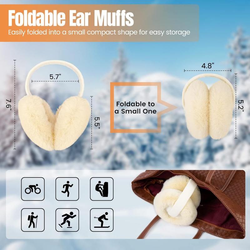 Men Women's Faux Furry Warm Winter Outdoors Ear Muffs