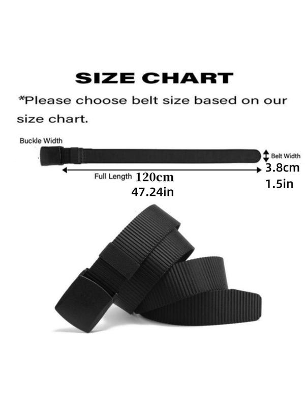 Men's Automatic Buckle Nylon Belt, Casual Waistband for Jeans Trousers, Fashion Belt for Party, Daily Clothing Decor, Trendy All-match & Exquisite Belt for Gift