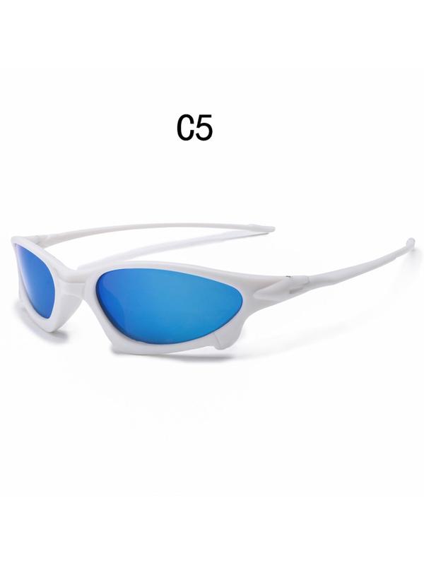 Unisex Sporty Polarized Sunglasses, Outdoor Sports Wrap Around Sun Glasses, Vintage UV400 Shades Eyewear for Men & Women