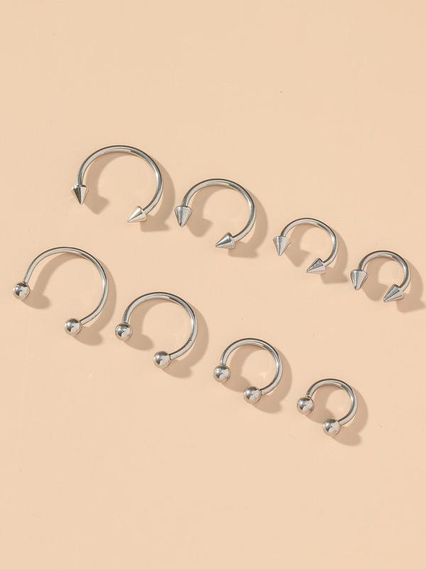 Unisex Stainless Steel Nose Ring, Simple U-shaped Nose Ring, Body Jewelry for Women & Girls, Trendy All-match & Exquisite Jewelry for Gift