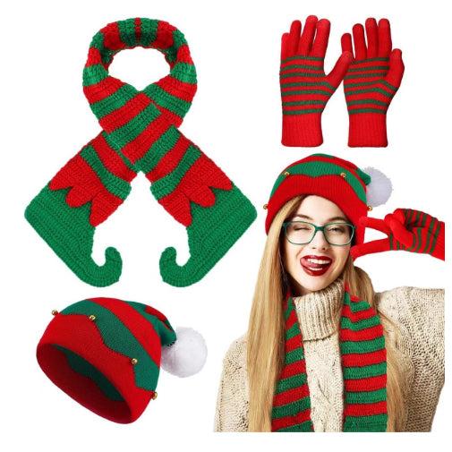 Holiday Hat Scarf And Glove Set