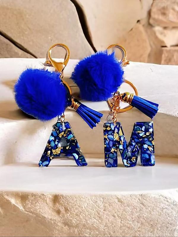 Cute Butterfly & & Letter & Tassel Decor Keychain, Unisex Resin Keychain for Key & Bag Decoration, Trendy All-match & Exquisite Keychain for Gift for Back To School