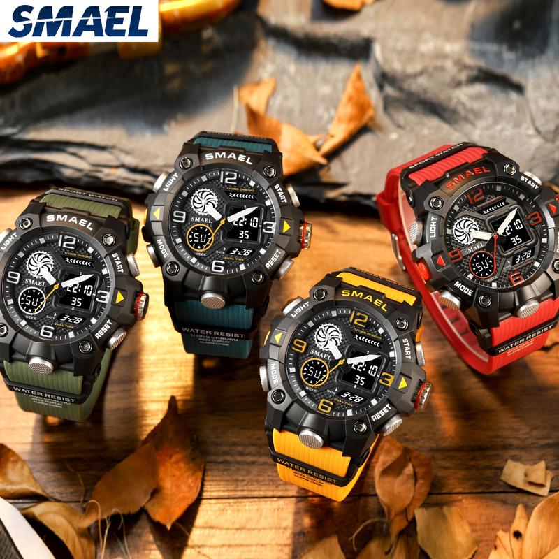 SMAEL Fashion Large Dial Personalized Trend Multifunction Waterproof Outdoor Sports Men's Watch 8055