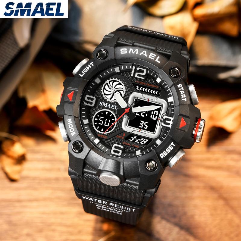 SMAEL Fashion Large Dial Personalized Trend Multifunction Waterproof Outdoor Sports Men's Watch 8055