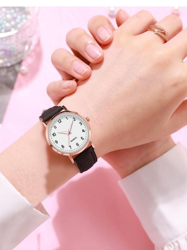 Women's Fashionable Casual Digital Quartz Watch, Simple Style Plain Color Wristwatch for Women & Girls, Trendy Watch for Daily Use Without Box, Trendy All-match & Exquisite Watch for Birthday Gift