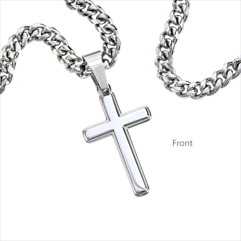 Inspirational Greeting Card & Cross Pendant & Gift Box Set, Casual Religious Jewelry Set for Son's Birthday, Perfect Gift for Son's Birthday, Christmas, and Graduation