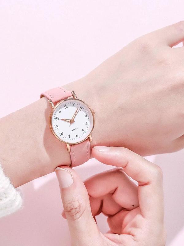 Women's Fashionable Casual Digital Quartz Watch, Simple Style Plain Color Wristwatch for Women & Girls, Trendy Watch for Daily Use Without Box, Trendy All-match & Exquisite Watch for Birthday Gift