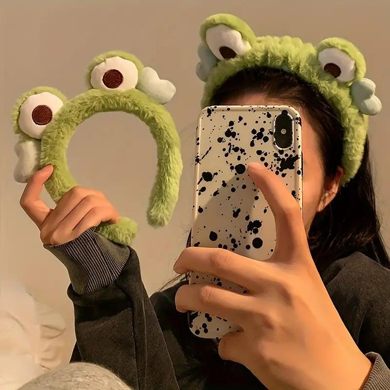 Frog Eye Design Headband (2pcs), Cute Plush Hair Hoop, Fashion Hair Accessories for Women & Girls