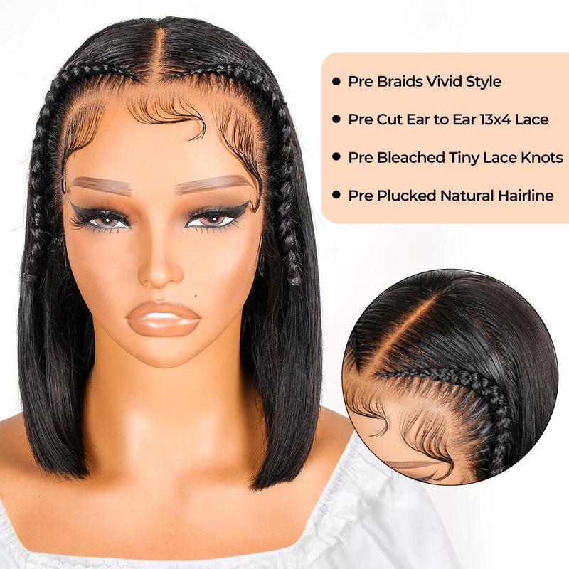 Alipearl Hair Short Bob Wig Human Hair Straight 13x4 Lace Front Bob Wig Stylist Pre Braided Pre Cut Lace Pre Styled Glueless Ready To Go Wig