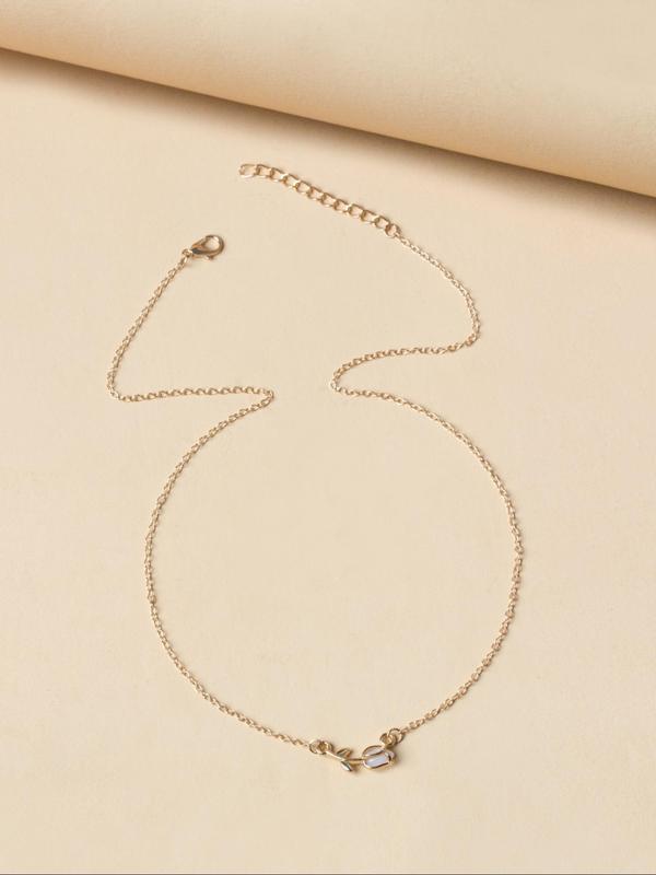 Elegant Style Tulip Design Chain Necklace for Girlfriend, Floral Pendant Matching Necklace, Women's Fashion Y2k Jewelry Accessories for Festival, Party & Daily Wear As Xmas Gift