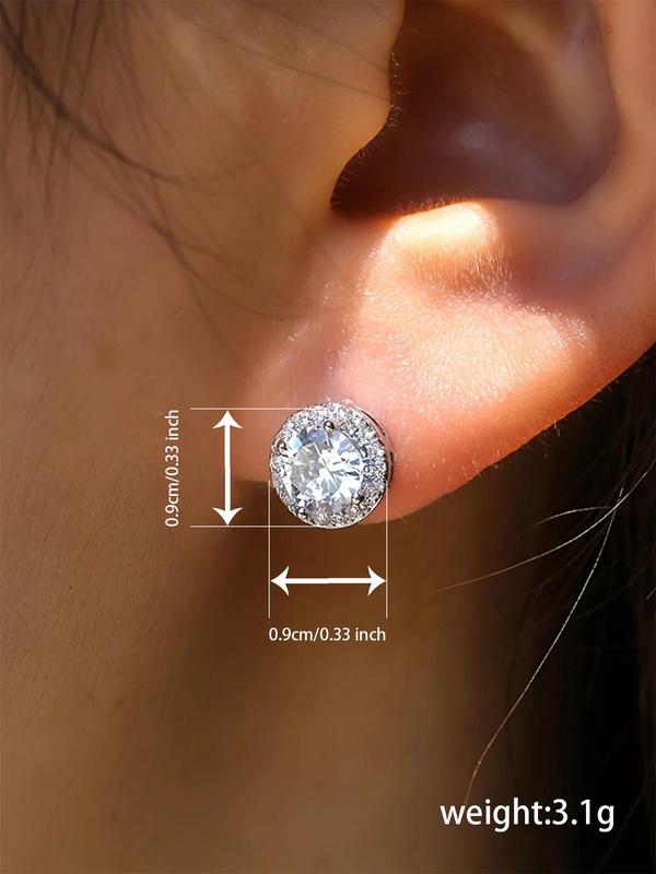 Simple Rhinestone Decorated Stud Earrings, Fashion Earrings Jewelry for Party, Daily Clothing Decor, Trendy All-match & Exquisite Jewelry for Birthday Gift