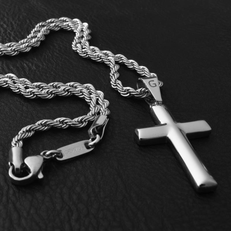 Gemvius Signature Cross Necklace - Stainless Steel