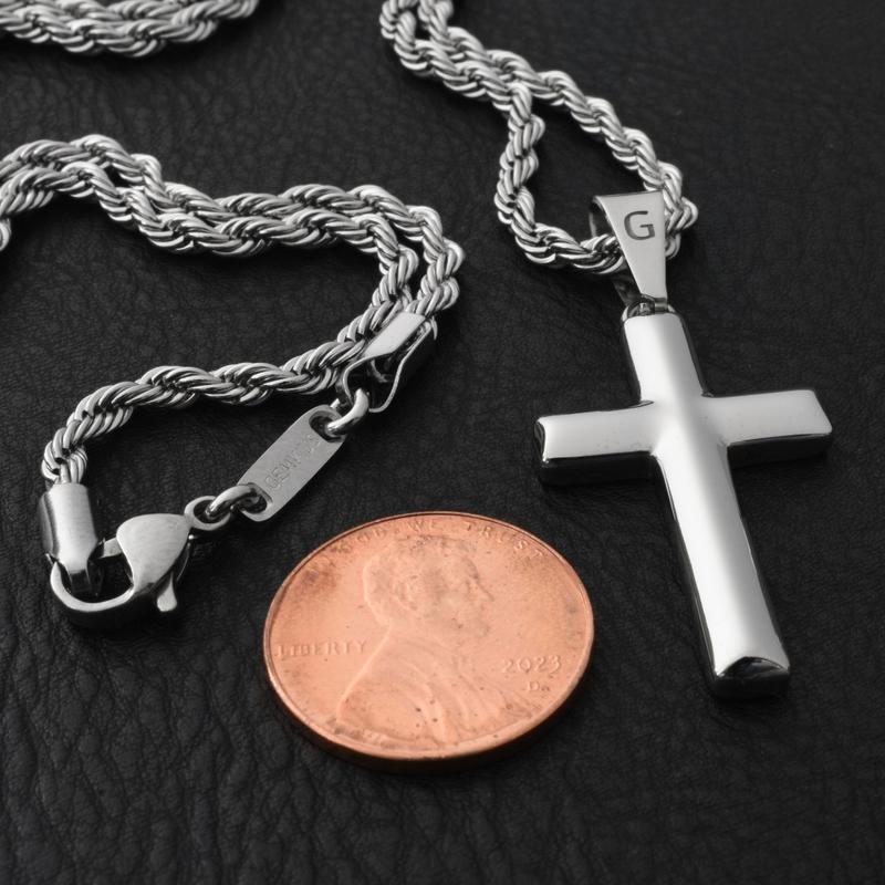 Gemvius Signature Cross Necklace - Stainless Steel