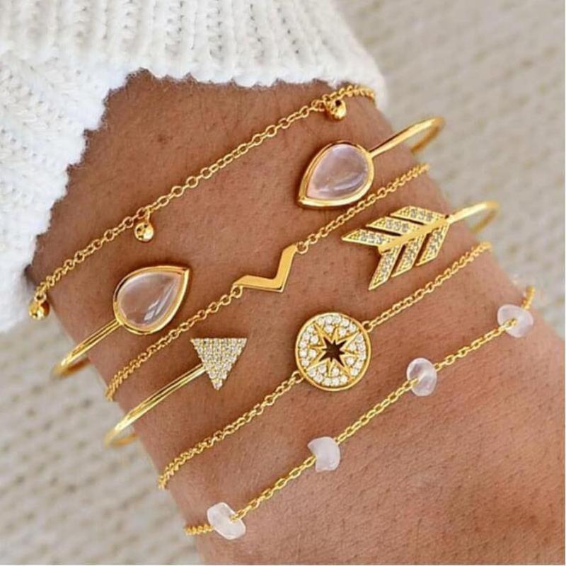 69 Pieces Gold Jewelry Set for Women Fashion Costume Jewelry Gold Plated Necklace Bracelet Gold Earrings Set for Women