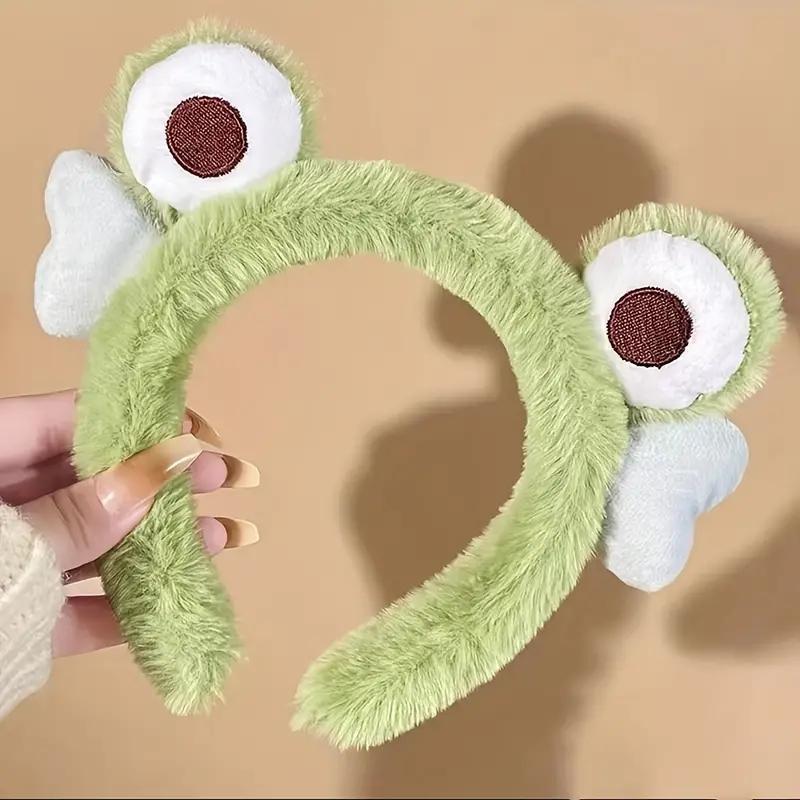 Frog Eye Design Headband (2pcs), Cute Plush Hair Hoop, Fashion Hair Accessories for Women & Girls