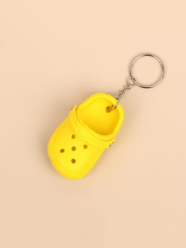 Cute Mini Clogs Design Keychain, Creative Hollow Out Design Keychain for Women & Men, Bag Pendant for Car Key, Bag Decoration