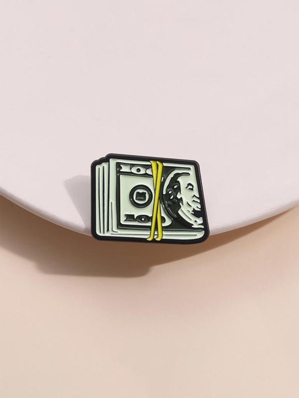 Creative Money Design Brooch, Fashion Alloy Badge for Daily Clothing Decor, Trendy All-match & Exquisite Brooch for Birthday Gift