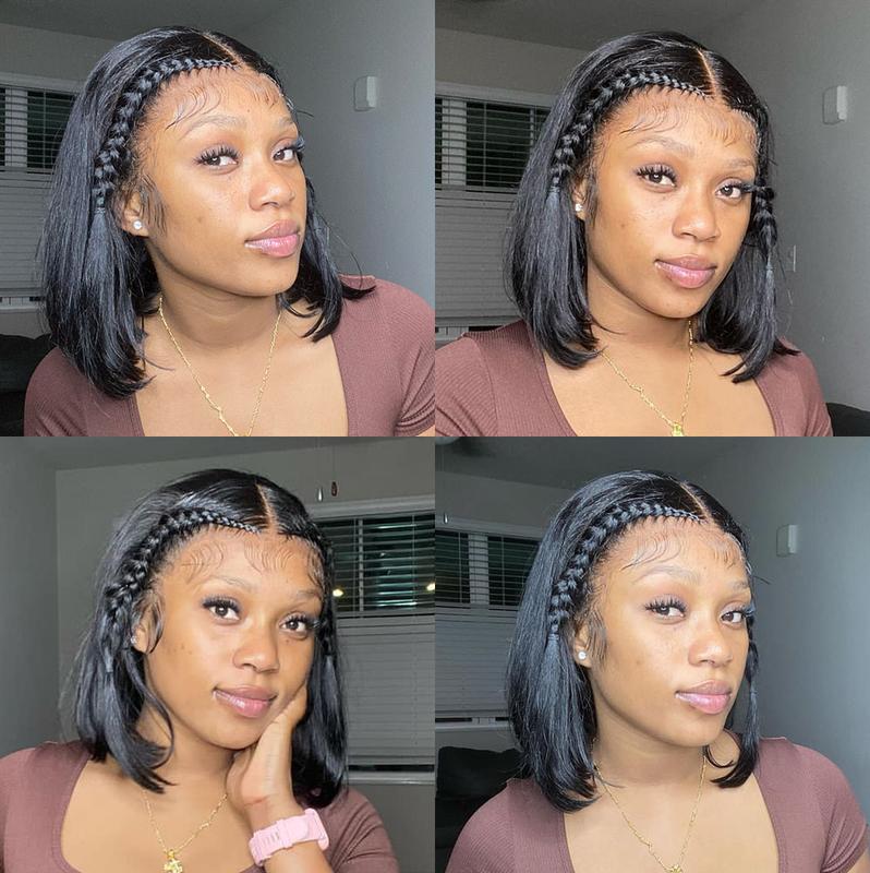 Alipearl Hair Short Bob Wig Human Hair Straight 13x4 Lace Front Bob Wig Stylist Pre Braided Pre Cut Lace Pre Styled Glueless Ready To Go Wig