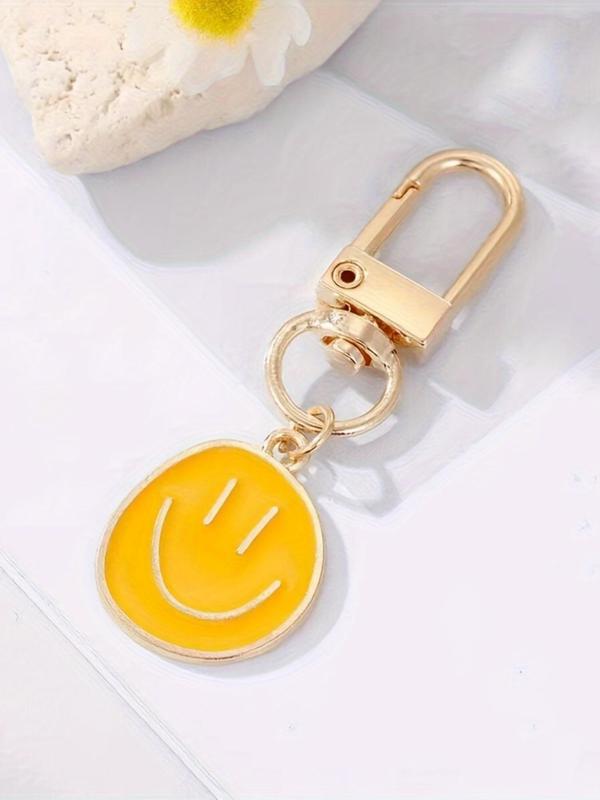 Cute Smile Face Design Keychain, 7pcs Fashionable Keychain for Women & Men for Daily Bag Decor, Trendy All-match & Exquisite Keychain for Birthday Gift