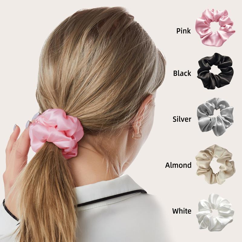 Vigorous Hair Extensions Gift-Satin Fashion Scrunchie Band