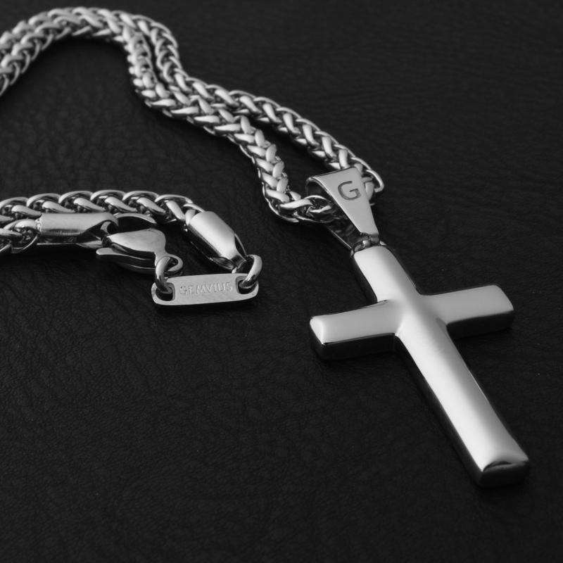 Gemvius Signature Cross Necklace - Stainless Steel