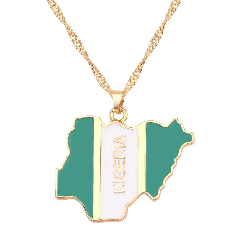 Hot Selling Creative World Maps, National Flags, Necklaces, Dominica Map Pendants