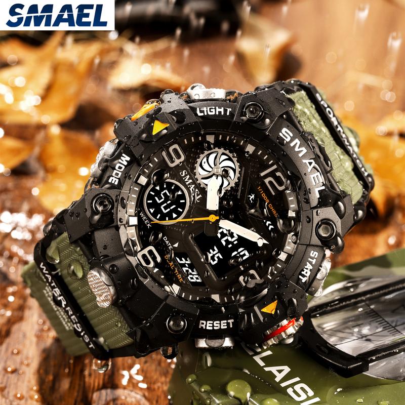 SMAEL Fashion Large Dial Personalized Trend Multifunction Waterproof Outdoor Sports Men's Watch 8055