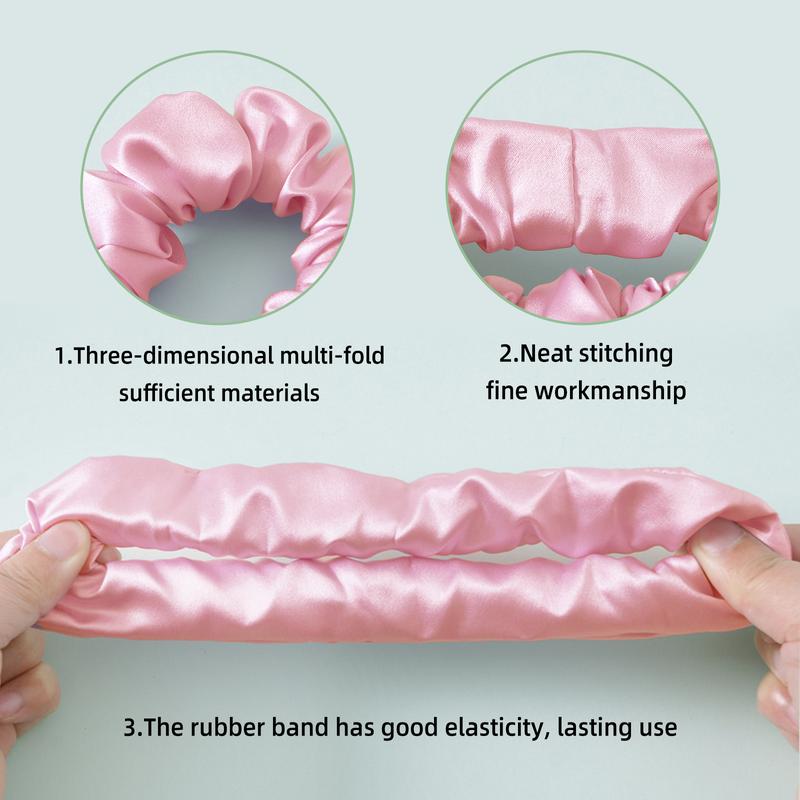 Vigorous Hair Extensions Gift-Satin Fashion Scrunchie Band