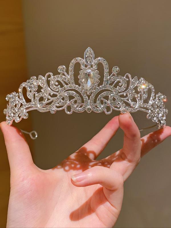 Rhinestone Crown Tiara, Elegant Headband for Wedding Bridal Party Formal Occasions, Fashion Hair Accessories for Women & Girls