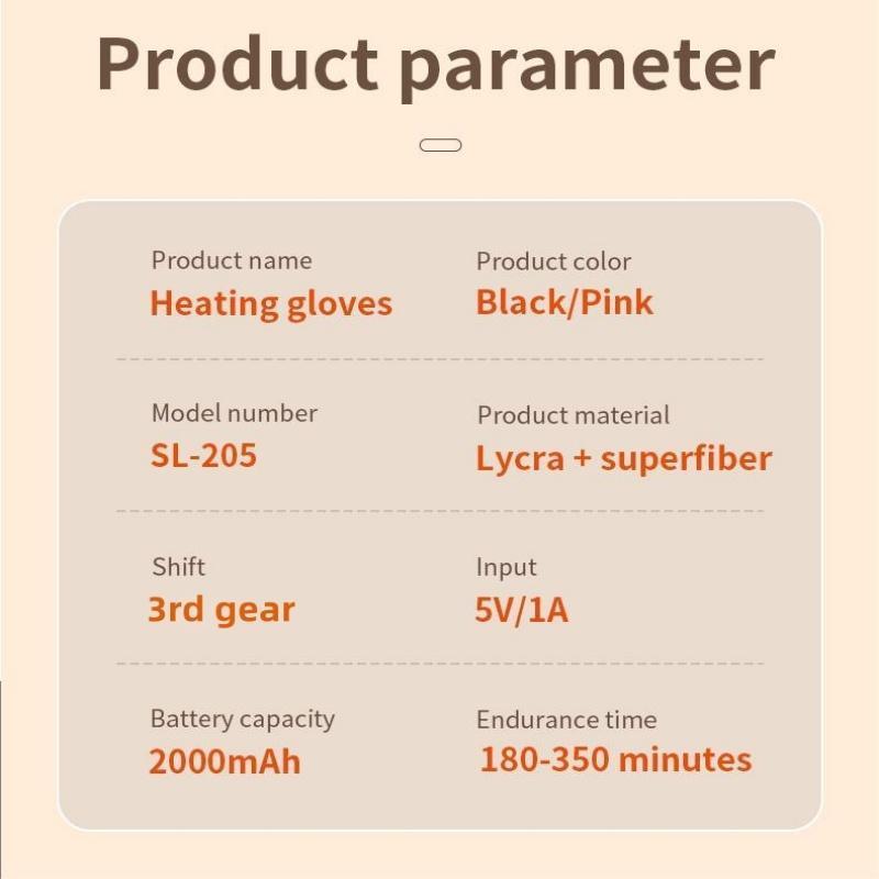 Portable Heating Gloves with Digital Display, 1 Pair Rechargeable Hand Warmer, Heated Gloves with 3 Temperature Modes for Home Use