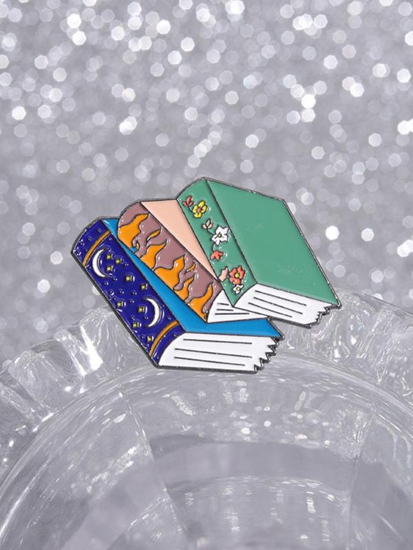 Cute Book Design Brooch, Fashion Alloy Brooch Pin for Women & Men, Funny Enamel Pin Suitable for Backpacks, Jeans, Scarves, Hats Decoration