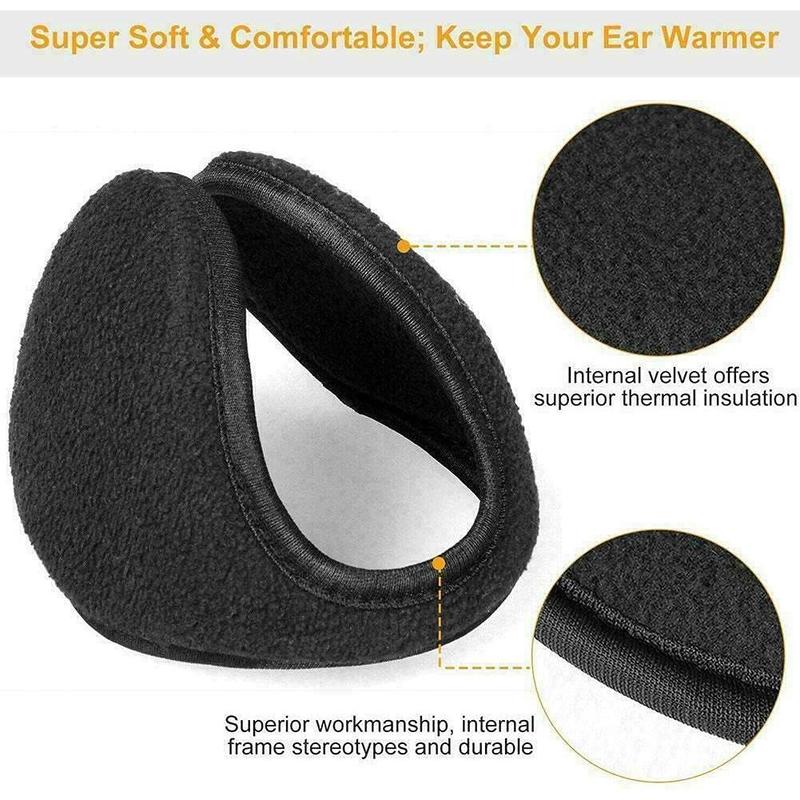 2025 Fashion Cute Warm Cozy Unisex Classic Fleece Earmuffs for Cold Weather. Ear Warmer Behind the Head.Thanksgiving, Christmas, New Year Gift