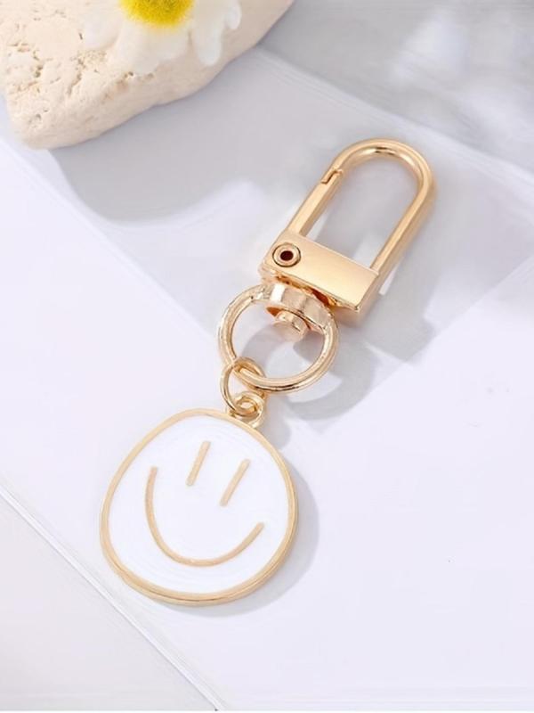 Cute Smile Face Design Keychain, 7pcs Fashionable Keychain for Women & Men for Daily Bag Decor, Trendy All-match & Exquisite Keychain for Birthday Gift