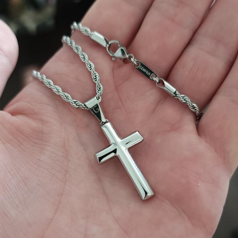 Gemvius Signature Cross Necklace - Stainless Steel