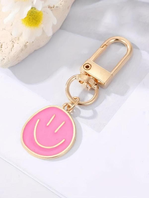 Cute Smile Face Design Keychain, 7pcs Fashionable Keychain for Women & Men for Daily Bag Decor, Trendy All-match & Exquisite Keychain for Birthday Gift