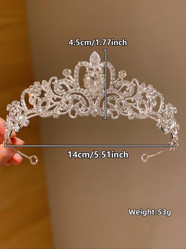 Rhinestone Crown Tiara, Elegant Headband for Wedding Bridal Party Formal Occasions, Fashion Hair Accessories for Women & Girls