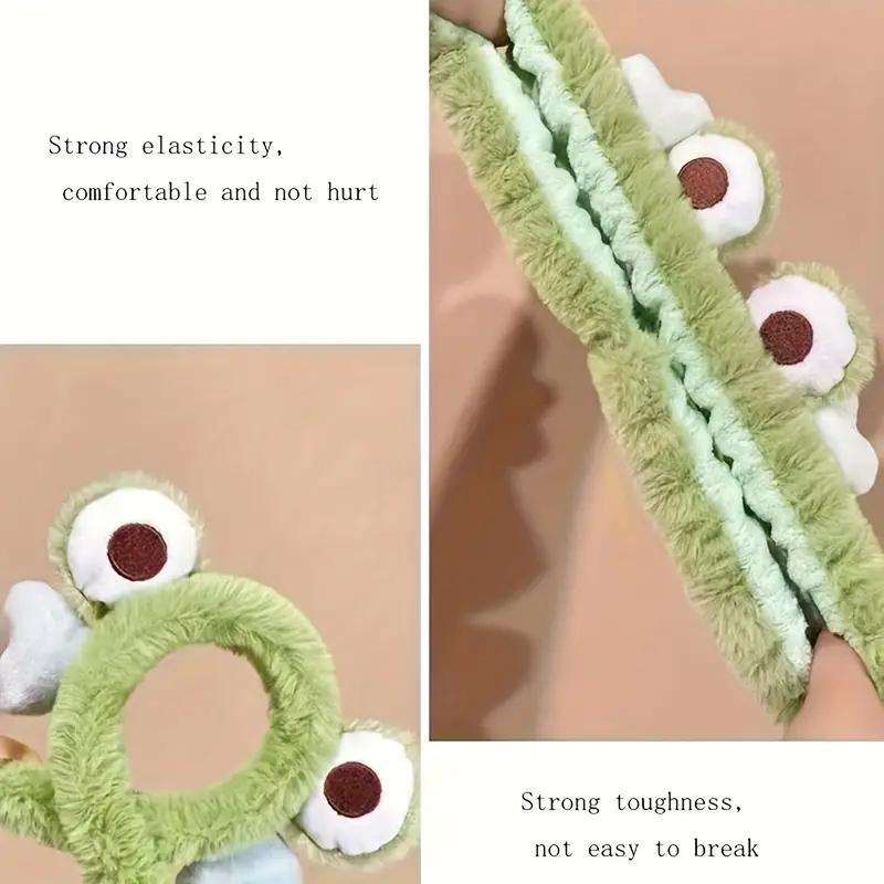 Frog Eye Design Headband (2pcs), Cute Plush Hair Hoop, Fashion Hair Accessories for Women & Girls