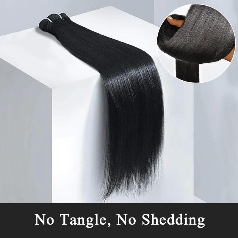 [Wequeen] Straight Hair Bundles 10A Grade Brazilian 12-28 Inch 100% Human Hair Natural Color Quick Weave Sew in Glue in