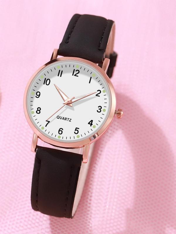 Women's Fashionable Casual Digital Quartz Watch, Simple Style Plain Color Wristwatch for Women & Girls, Trendy Watch for Daily Use Without Box, Trendy All-match & Exquisite Watch for Birthday Gift