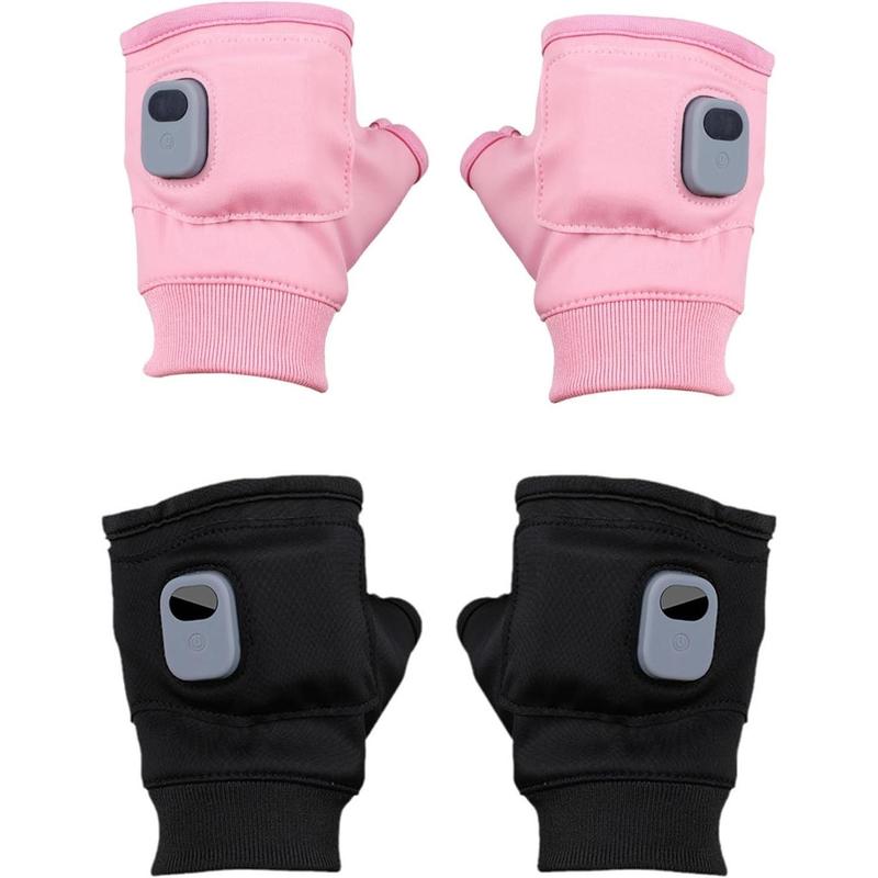 Portable Heating Gloves with Digital Display, 1 Pair Rechargeable Hand Warmer, Heated Gloves with 3 Temperature Modes for Home Use