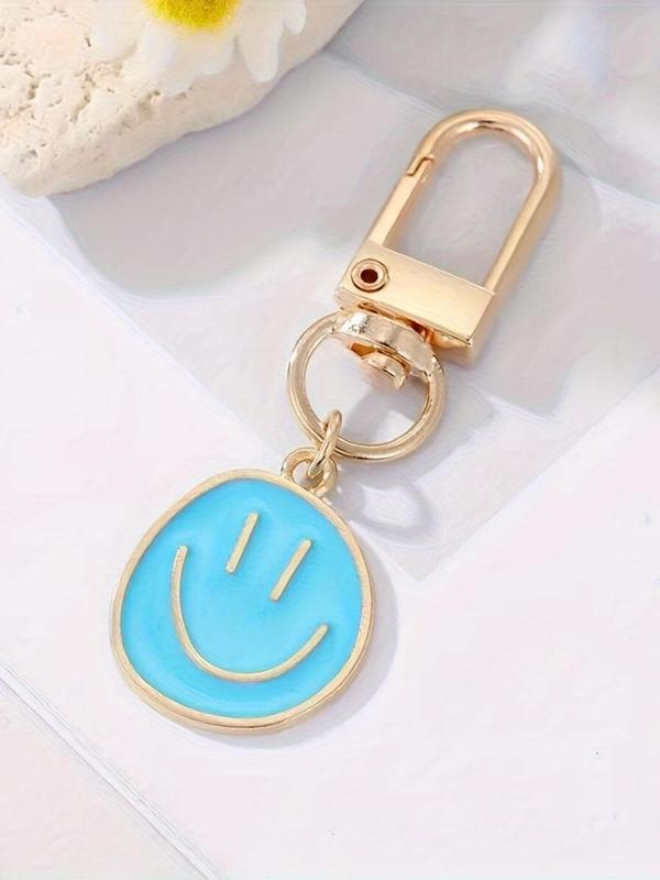 Cute Smile Face Design Keychain, 7pcs Fashionable Keychain for Women & Men for Daily Bag Decor, Trendy All-match & Exquisite Keychain for Birthday Gift