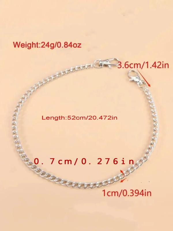 Punk Style Simple Pants Chain, Fashionable Belt for Women & Men, Trendy All-match & Exquisite Pants Chain for Birthday Gift