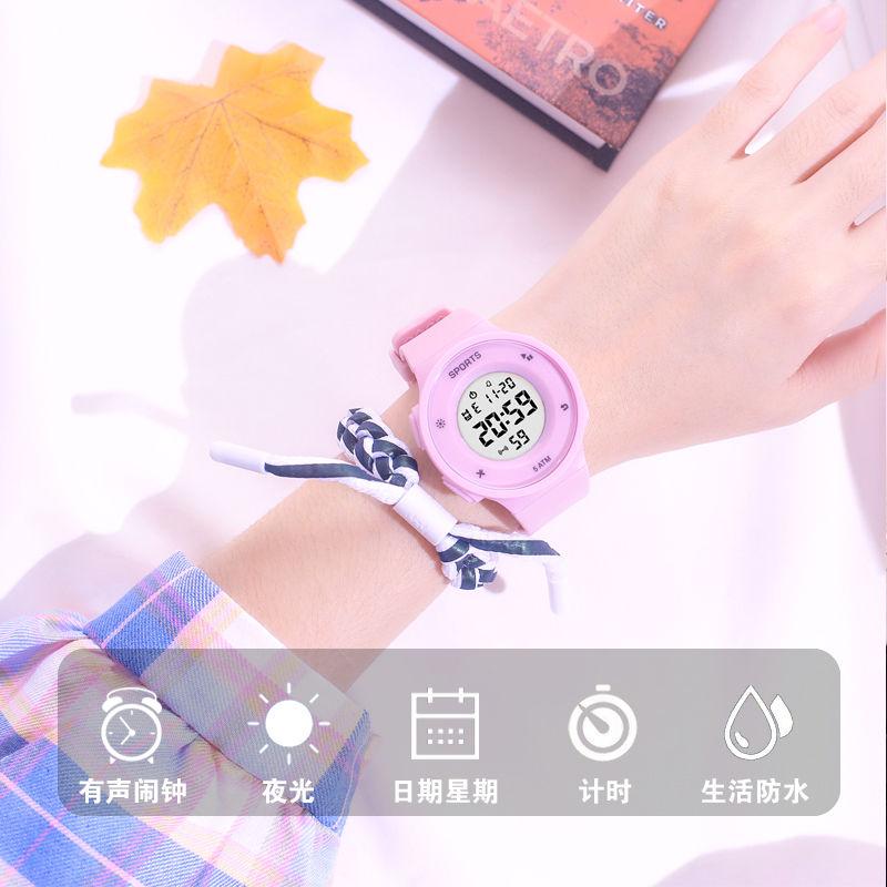 Fashionable Elegant Waterproof Sports Electronic Watch Men and Women Temperament Watch Luminous Middle School Student Trendy Simple Unicorn Trendy