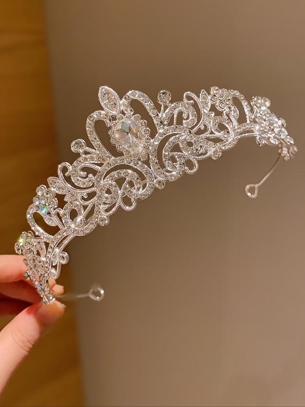 Rhinestone Crown Tiara, Elegant Headband for Wedding Bridal Party Formal Occasions, Fashion Hair Accessories for Women & Girls