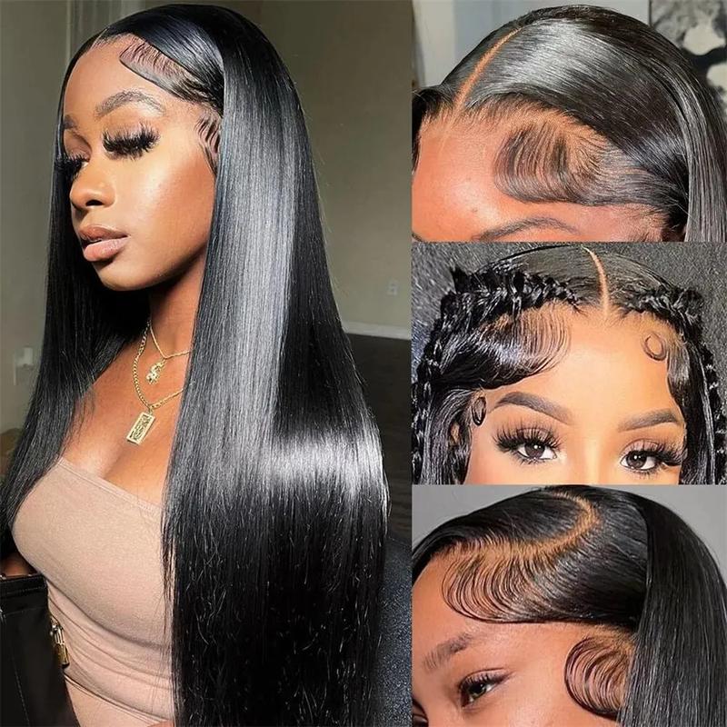 Bling Hair 360 Lace Frontal Wig Brazilian Straight Transparent Lace Front Human Hair Wigs For Black Women Pre Plucked Human Hair Wig 180density