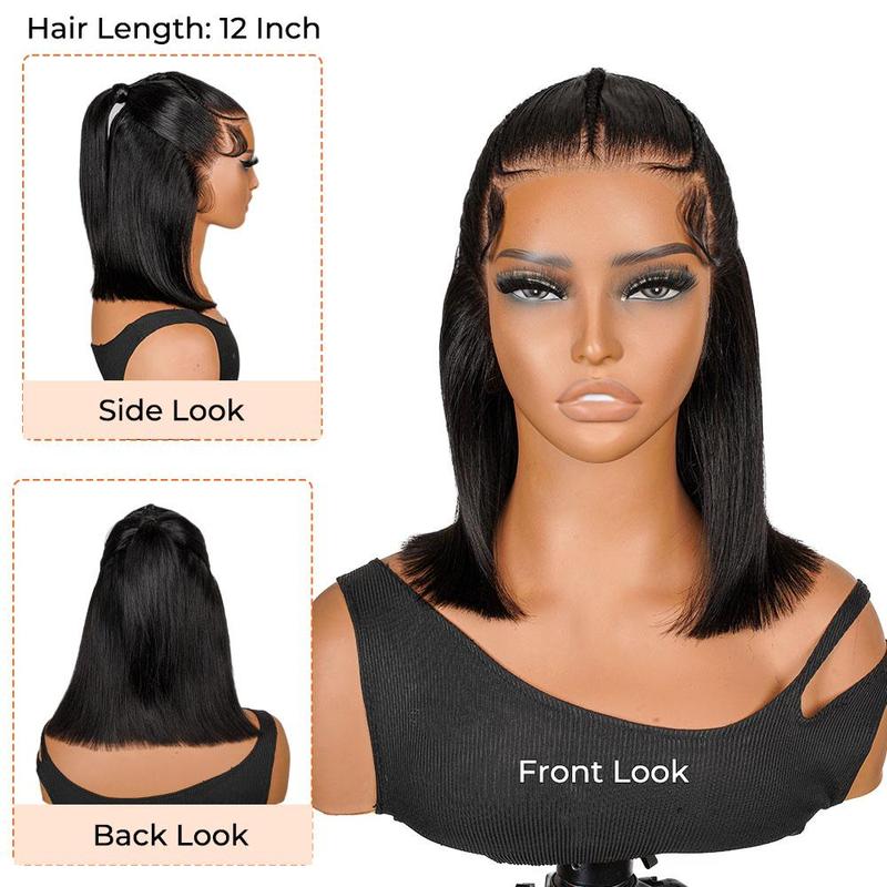 Alipearl Hair Short Bob Wig Human Hair Straight 13x4 Lace Front Bob Wig Stylist Pre Braided Pre Cut Lace Pre Styled Glueless Ready To Go Wig