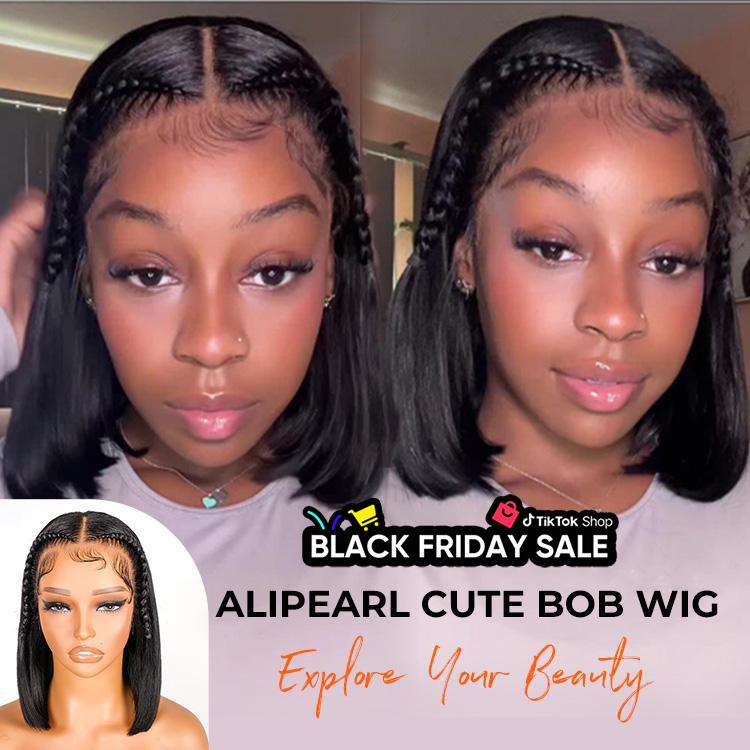 Alipearl Hair Short Bob Wig Human Hair Straight 13x4 Lace Front Bob Wig Stylist Pre Braided Pre Cut Lace Pre Styled Glueless Ready To Go Wig