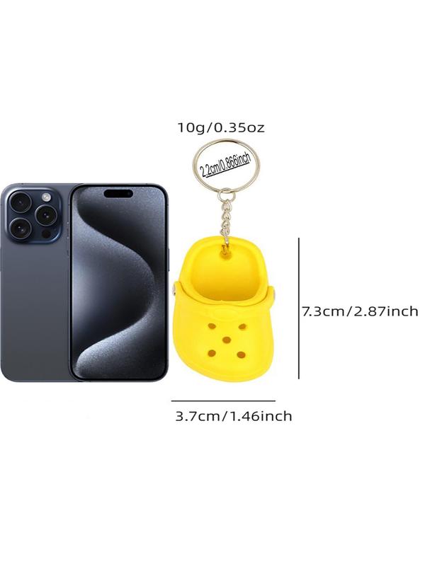 Cute Mini Clogs Design Keychain, Creative Hollow Out Design Keychain for Women & Men, Bag Pendant for Car Key, Bag Decoration