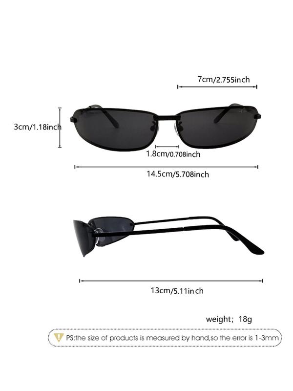 Unisex Punk Style Full Frame Sunglasses, 2024 New Style Trendy Casual Sun Protection Sunglasses for Everyday Use, Fashion Accessories for Outdoor Activities